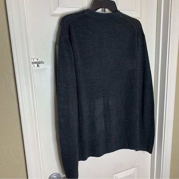 US Polo Association Mens B Neck Sweater Charcoal Heather Size XL - Picture 4 of 9